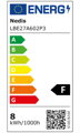 NEDIS LED žárovka E27/ A60/ 8 W/ 220 V/ 806 lm/ 2700 K/ teplá bílá/ matná/ 3 kusy