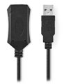 NEDIS prodlužovací aktivní kabel USB 2.0/ zástrčka USB-A - zásuvka USB-A/ černý/ bulk/ 5m