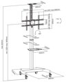 Neomounts  PLASMA-M1900E / Mobile Flat Screen Floor Stand (height: 130-162 cm) / Black