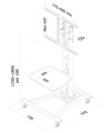 Neomounts  PLASMA-M1800E / Mobile Flat Screen Floor Stand (height: 110-180 cm) / Silver