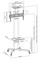 Neomounts  PLASMA-M1700E / Mobile Flat Screen Floor Stand (height: 154-170 cm) / Black
