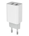 COLORWAY 2x USB/ síťová nabíječka/ 10W/ 100V-240V/ Bílá