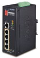 PLANET ISW-504PT Priemyselný Switch 4x 10 / 100M PoE + 1x 10/100, -40 ~ + 75 ° C, 12-48VDC, DIN, 802.3af do 60W