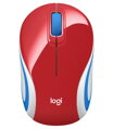 Logitech myš M187/ Bezdrôtová/ Optická/ 1000dpi/ USB prijímač/ červená