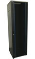 XtendLan 42U/600x800 stojanový, černý, skleněné dveře, plná záda, složený