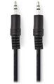 NEDIS stereofonní audio kabel/ 3,5mm jack zástrčka - 3,5mm jack zástrčka/ černý/ 1m