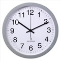 HAMA nástěnné hodiny PG-300/ průměr 30 cm/ řízené rádiovým signálem/ tichý chod/ 1x AA baterie/ šedé