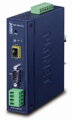 PLANET priemyselný konvertor RS-232/422/485 na IP, 1x COM, 1x 100Base-FX / SFP, 9-48VDC, -40 ~ + 75 ° C, IP30, SNMP + Telnet