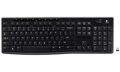 Logitech klávesnice K270/ Bezdrátová/ 2.4GHz/ USB přijímač/ US/ Černá