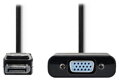 NEDIS redukční kabel DisplayPort/ zástrčka DisplayPort - zásuvka VGA/ čerrný/ 20cm