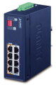 Planet IPOE-470 PoE priemyselný injektor, 8x 1Gb, 4x 802.3bt 95 / 240W, DIN, IP30, -40 ~ 75 ° C, 48-54VDC