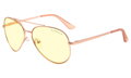 GUNNAR Herné okuliare MAVERICK / obrúčky vo farbe ROSE GOLD / jantárové sklá