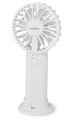 NEDIS ručný ventilátor/ priemer 6 cm/ výkon 0,9 W/ 2 rýchlosti/ plast/ biely