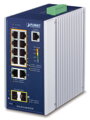 Planet IGS-4215-8UP2T2S průmyslový L2 PoE switch 10x 1Gb, 2x SFP 1Gb, 802.3bt 360W, IP30, -40 až 75°C, 48-54VDC