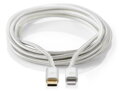 NEDIS PROFIGOLD Lightning/USB 2.0 kabel/ Apple Lightning 8pinový - USB-C zástrčka/ nylon/ stříbrný/ BOX/ 2m