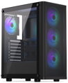 POŠKOZENÝ OBAL - Endorfy skříň Ventum 200 ARGB/ 4x120mm ARGB PWM fan / 2xUSB / tvrzené sklo / černá