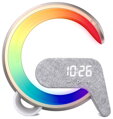 IMMAX LED relaxační lampička FLAMINGO/ Qi nabíjení/ budík/ RGB/ 300lm/ USB výstup/ BT 5.1/ zlatá