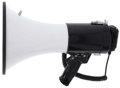 NEDIS megafon/ BT/ rozsah 1500m/ hlasitost 120dB/ odnímatelný mikrofon/ vestavěná siréna/ ramenní popruh/ černo-bílý