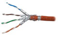 PLANET kabel SFTP, drát, Cat 6A, 4p, 500MHz, B2cas1d1a1 LS0H, stíněný každý pár,Planet Elite, oranžový, Dca, balení 500m