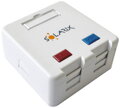 Solarix zásuvka modulární pro 2 keystony na omítku bílá SXMO-2-0-WH