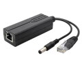 XtendLan XL-POES-12V1, PoE splitter 802.3af, 100Mb, stabilizovaných 12V/1.2A jack, přep. ochrana