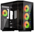 Krux skříň Empero / ATX / 4x120 mm ARBG fans / 2xUSB 2.0 / USB-C / panoramatická / černá