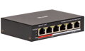 HiLook Powered by HIKVISION switch NS-0106P-45(B)/ 4x port/ 10/100 Mbps RJ45 ports PoE / 2x 100 Mbps uplink