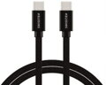 Swissten Datový Kabel Textile USB-C / USB-C 0,2m Černý