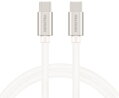 Swissten Datový Kabel Textile USB-C / USB-C 3m Stříbrný