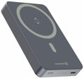 Swissten Power Bank Fusion 10000 mAh S Nabíjením Apple Watch (Kompatibilní S Magsafe) Stříbrná