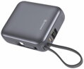 Swissten Power Bank Space 10000 mAh, 35W S Integrovaným Kabelem USB-C Stříbrná
