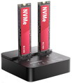 AXAGON dockovací stanice 2x M.2 NVMe SSD / ADSA-M2C22L / USB-C / USB 3.2 Gen2 / kabel 30cm USB-C na USB-C