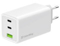 COLORWAY 2x USB-C, 1x USB-A/ síťová nabíječka/ GaN/ PD/ PPS/ 100W/ Bílá