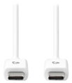 NEDIS kabel USB 2.0/ zástrčka USB-C - zástrčka USB-C/ 60 W/ 480 Mbps/ poniklovaný/ bílý/ bulk/ 3m