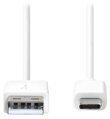 NEDIS kabel USB 2.0/ zástrčka USB-A - zástrčka USB-C/ 15 W/ 480 Mbps/ poniklovaný/ bílý/ bulk/ 1m