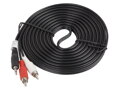 LANBERG Minijack 3.5mm (M) 3 PIN na 2x RCA (CINCH) (M) kabel 5m