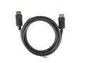 LANBERG připojovací kabel DisplayPort 1.2 M/M, 4K@60Hz, délka 3m, černý, se západkou, zlacené konektory