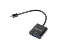 LANBERG adaptér HDMI (M) na VGA (F) + Minijack 3.5mm (F) kabel 20cm