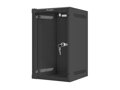 LANBERG RACK CABINET 10” WALL-MOUNT 9U/280X310 (FLAT PACK) WITH GLASS DOOR BLACK