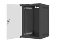 LANBERG RACK CABINET 10” WALL-MOUNT 9U/280X310 (FLAT PACK) WITH GLASS DOOR BLACK