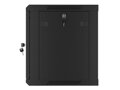LANBERG RACK CABINET 19” WALL-MOUNT 9U/600X450 FOR SELF-ASSEMBLY WITH METAL DOOR  BLACK   (FLAT PACK)