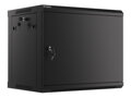 LANBERG RACK CABINET 19” WALL-MOUNT 9U/600X450 FOR SELF-ASSEMBLY WITH METAL DOOR  BLACK   (FLAT PACK)