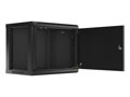 LANBERG RACK CABINET 19” WALL-MOUNT 9U/600X450 FOR SELF-ASSEMBLY WITH METAL DOOR  BLACK   (FLAT PACK)