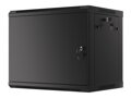 LANBERG RACK CABINET 19” WALL-MOUNT 9U/600X450 FOR SELF-ASSEMBLY WITH METAL DOOR  BLACK   (FLAT PACK)