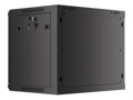 LANBERG RACK CABINET 19” WALL-MOUNT 9U/600X450 FOR SELF-ASSEMBLY WITH METAL DOOR  BLACK   (FLAT PACK)
