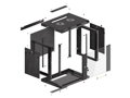 LANBERG RACK CABINET 19” WALL-MOUNT 9U/600X450 (FLAT PACK) V2 BLACK