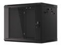 LANBERG RACK CABINET 19” WALL-MOUNT 9U/600X450 (FLAT PACK) V2 BLACK