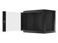 LANBERG RACK CABINET 19” WALL-MOUNT 9U/600X450 (FLAT PACK) V2 BLACK