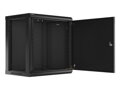 LANBERG RACK CABINET 19” WALL-MOUNT 12U/600X450 FOR SELF-ASSEMBLY WITH METAL DOOR BLACK   (FLAT PACK)