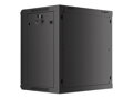 LANBERG RACK CABINET 19” WALL-MOUNT 12U/600X450 FOR SELF-ASSEMBLY WITH METAL DOOR BLACK   (FLAT PACK)